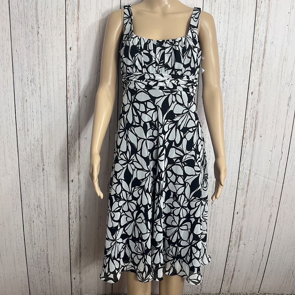Evan Picone Floral Print Fit & Flare Dress Size 10